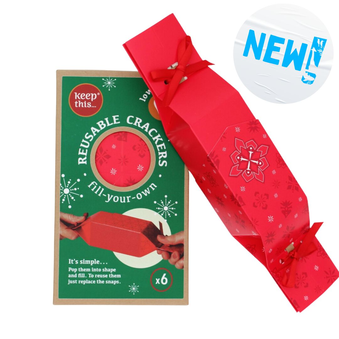 Six Reusable Christmas Crackers ‘Red Jewel’