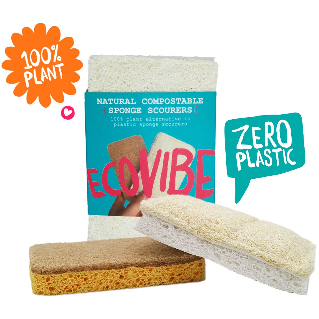 Compostable Sponge Scourer Duo Pack